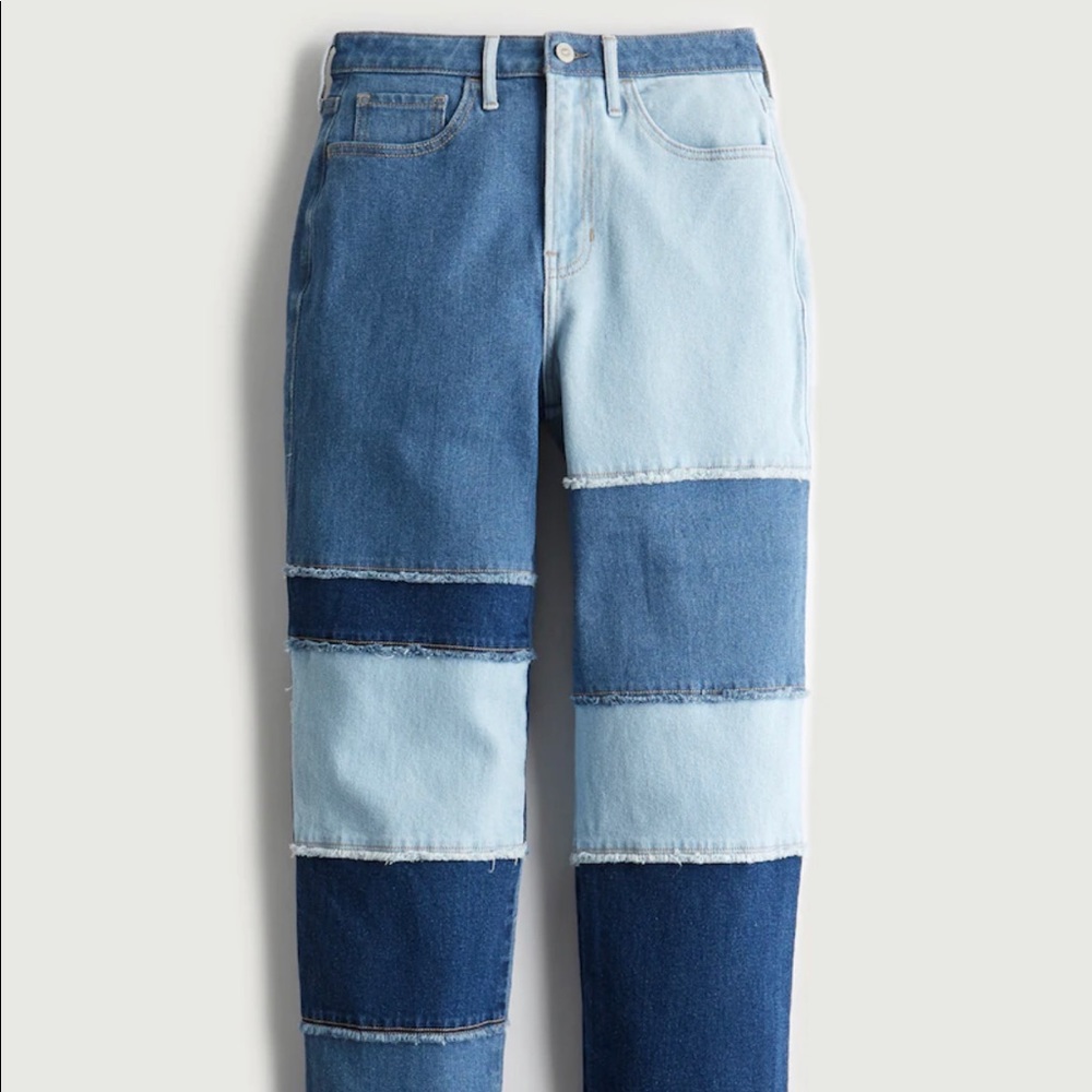 Hollister Size 1 Vintage Patchwork Straight Jeans